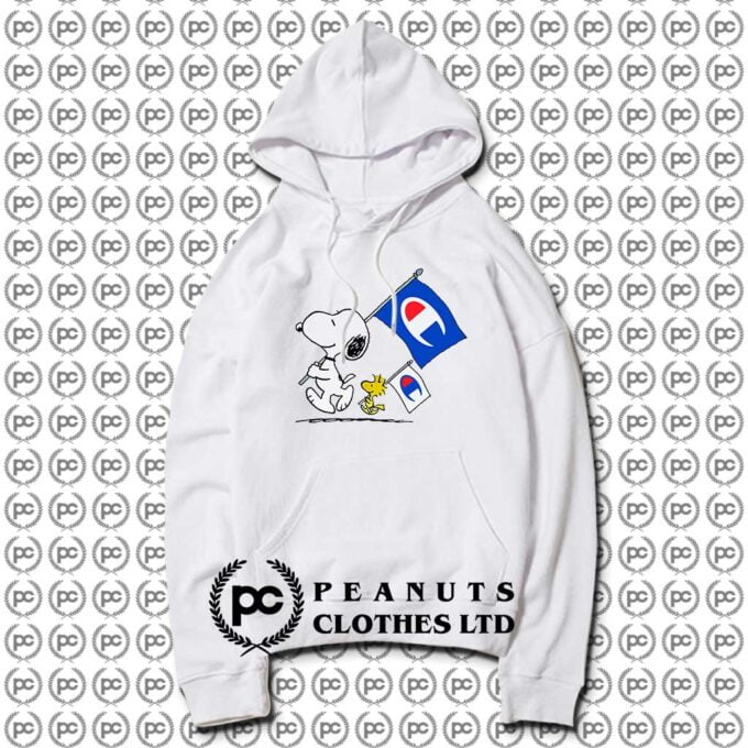 Champion X Peanuts Snoopy And Woodstock Flag Hoodie