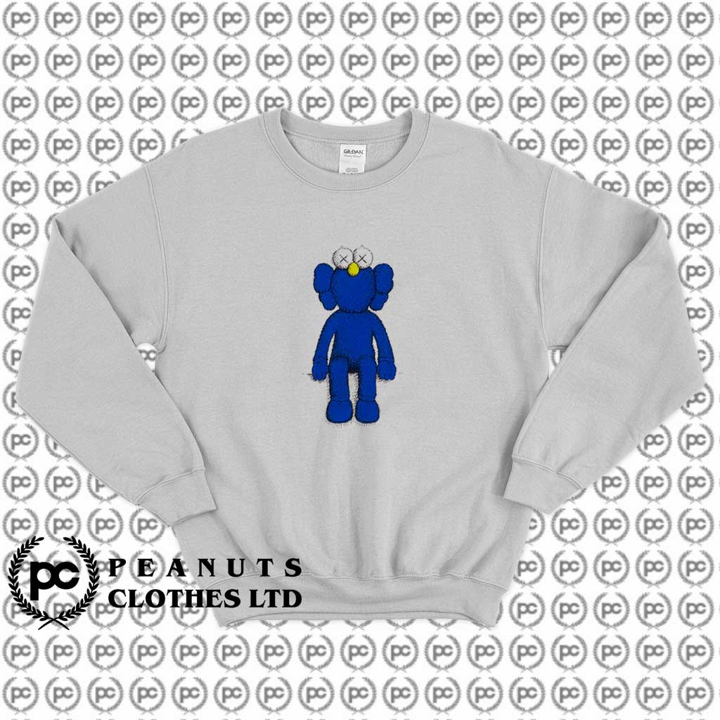 KAWS x Uniqlo Blue Sweatshirt Custom - peanutsclothes.com