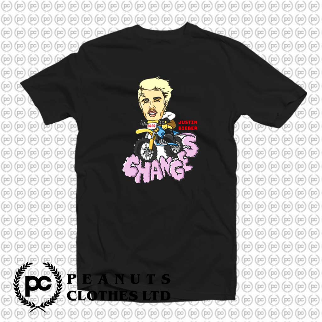 Changes Motocross Justin Bieber Cartoon T-Shirt On Sale