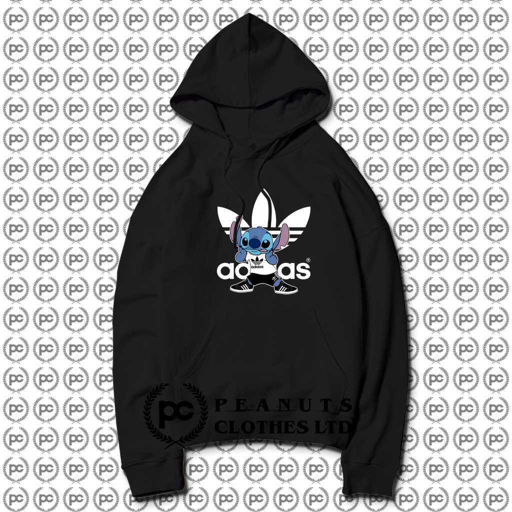 Sporty Stitch Disney x Adidas Parody Hoodie Custom Design