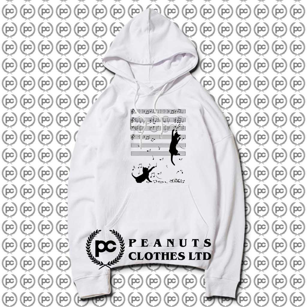 Cat Playing Music Note Music Sheet