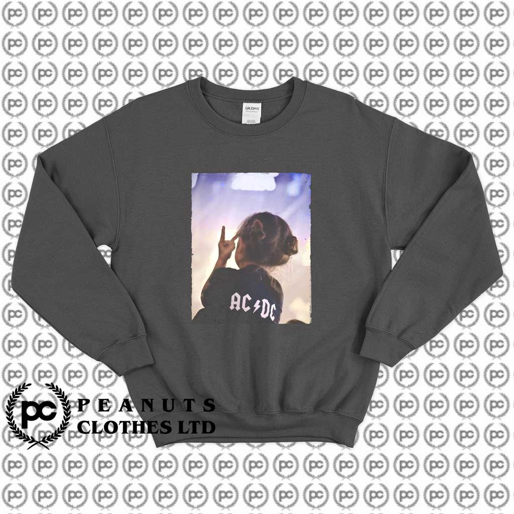 Funny Little Girl In ACDC Concert f