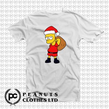 Christmas Bart Simpson With Santa Hat