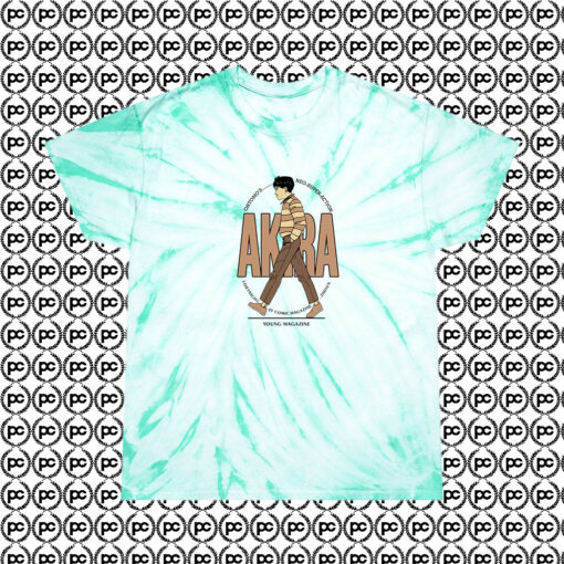 Akira Anime Fornight Magazine Cyclone Tie Dye T Shirt Mint
