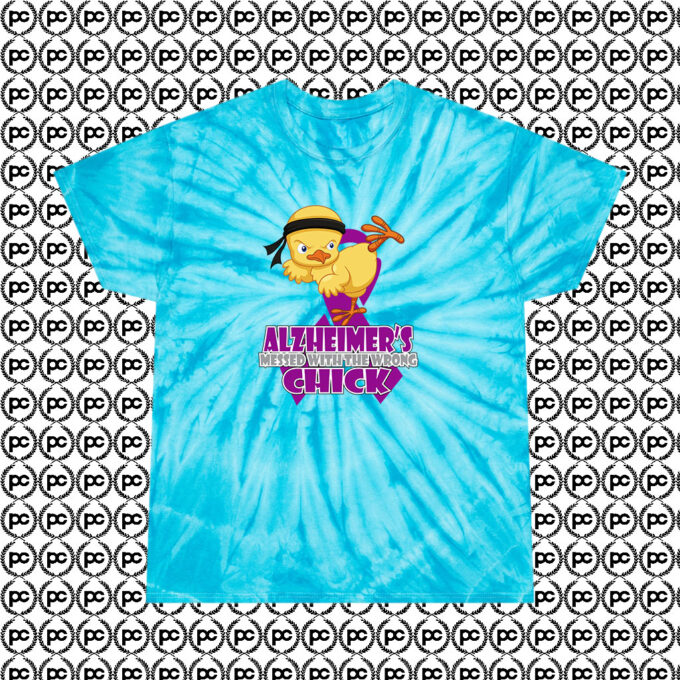 Alzheimer 2019s Wrong Chick Yellow Art scaled Cyclone Tie Dye T Shirt Turquoise