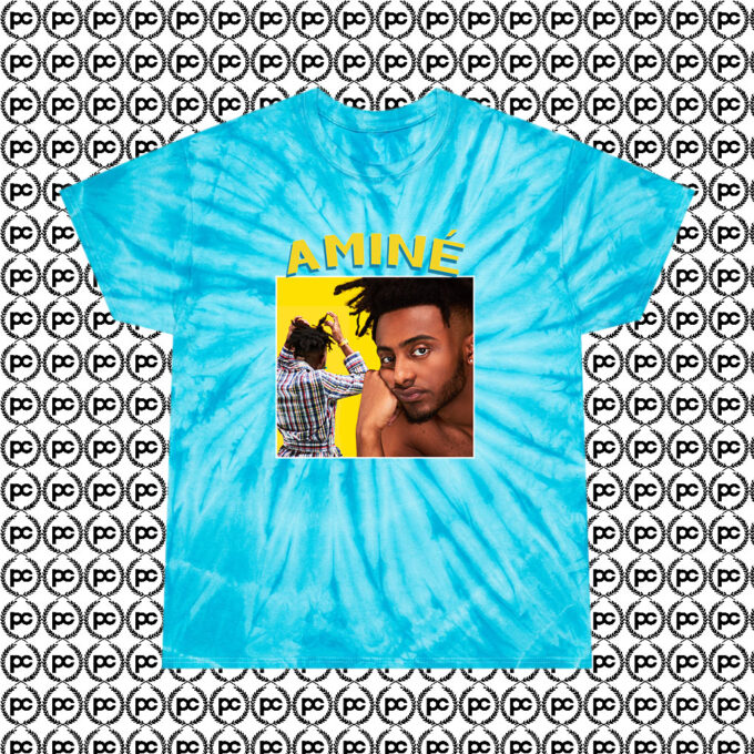 Amine 90 s Rapper Cyclone Tie Dye T Shirt Turquoise