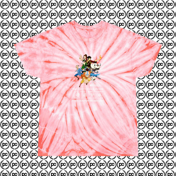 Avatar The Last Airbender Cyclone Tie Dye T Shirt Coral