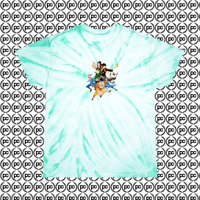 Avatar The Last Airbender Cyclone Tie Dye T Shirt Mint