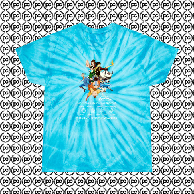 Avatar The Last Airbender Cyclone Tie Dye T Shirt Turquoise