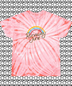 Awesome Runaway June Music Cyclone Tie Dye T Shirt Coral