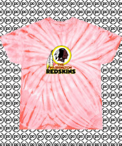 Black Washington Redskin Funny Cyclone Tie Dye T Shirt Coral