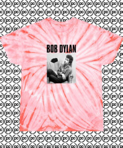 Bob Dylan Sitting Cyclone Tie Dye T Shirt Coral
