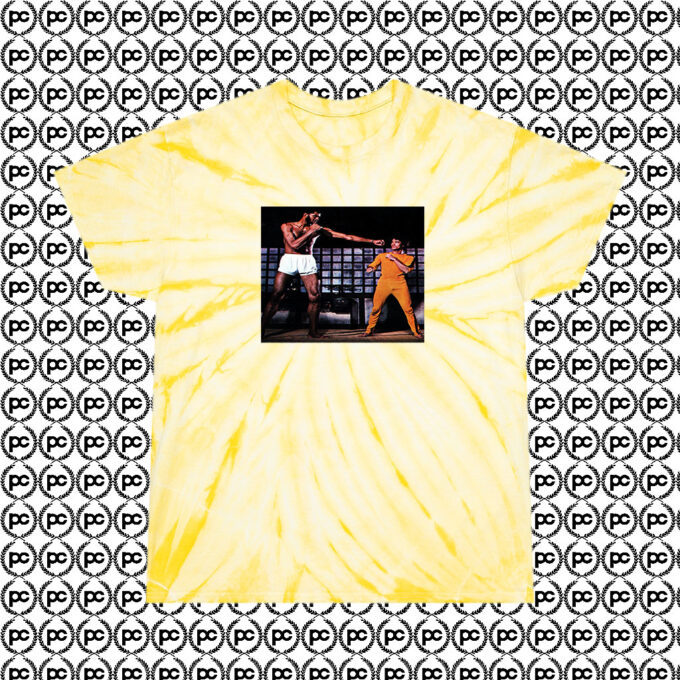 Bruce Lee Kareem Abdul Jabbar Cyclone Tie Dye T Shirt Pale Yellow