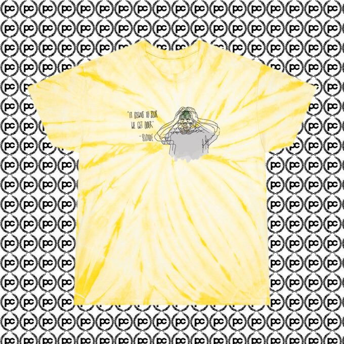 CUL Blonde with Background Cyclone Tie Dye T Shirt Pale Yellow