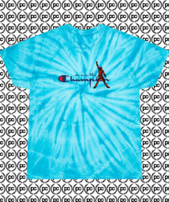 Deadpool Freddie Mercury Champion Cyclone Tie Dye T Shirt Turquoise