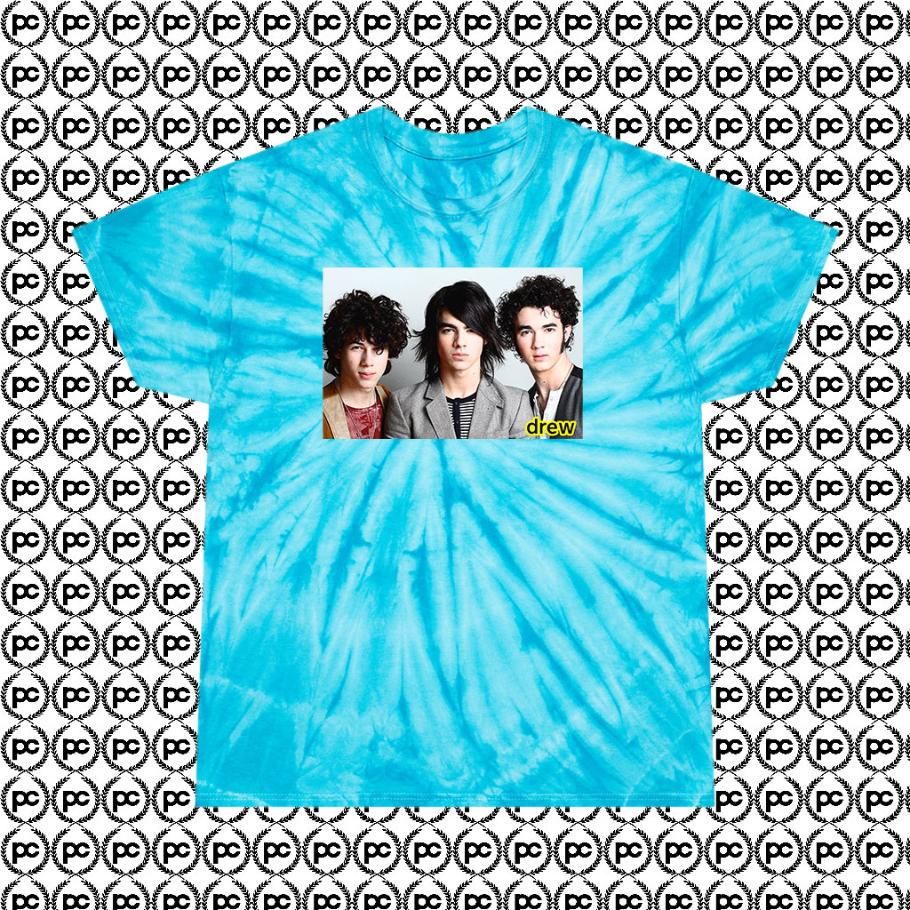 Drew Jonas Brother Cyclone Tie Dye T Shirt Turquoise