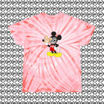 Evil Mickey Mouse Disney Swag Cyclone Tie Dye T Shirt Coral