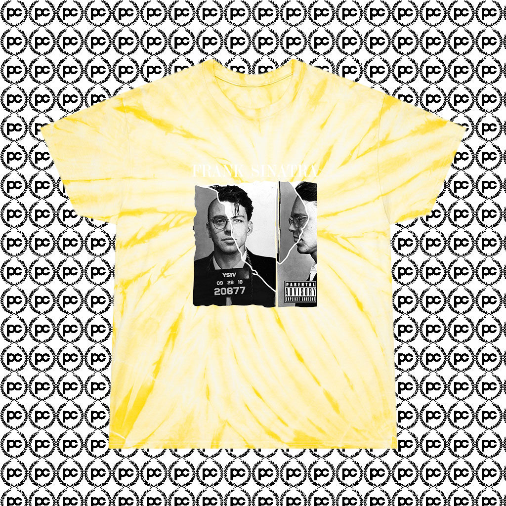 Frank Sinatra Mugshot Fashionable Cyclone Tie Dye T Shirt Pale Yellow
