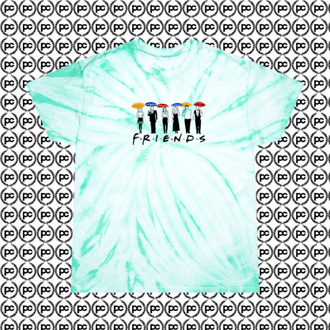 Friends TV Show Umbrella Shirt Cyclone Tie Dye T Shirt Mint