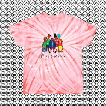 Hey Arnold We Are Back Friends TV Show Cyclone Tie Dye T Shirt Coral