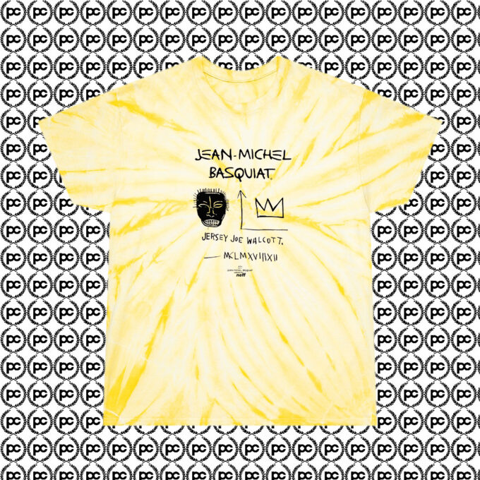 Jean Michel Basquiat Jersey Joe Walcott Cyclone Tie Dye T Shirt Pale Yellow