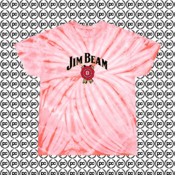 Jim Beam Symbol Cutes Cyclone Tie Dye T Shirt Coral