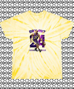 Kobe Bryant Jumper Los Angelese Cyclone Tie Dye T Shirt Pale Yellow