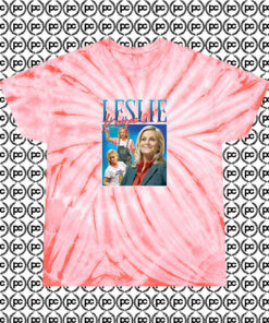 Leslie Knope 90s Fashionable Cyclone Tie Dye T Shirt Coral