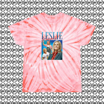 Leslie Knope 90s Fashionable Cyclone Tie Dye T Shirt Coral