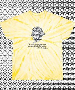 Ludwig Van Beethoven German Composer Cyclone Tie Dye T Shirt Pale Yellow