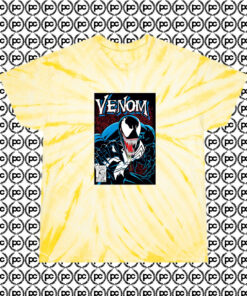 Marvel Spooky Venom Cyclone Tie Dye T Shirt Pale Yellow