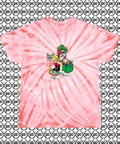 Meet Santa Looney Tunes Christmas Cyclone Tie Dye T Shirt Coral