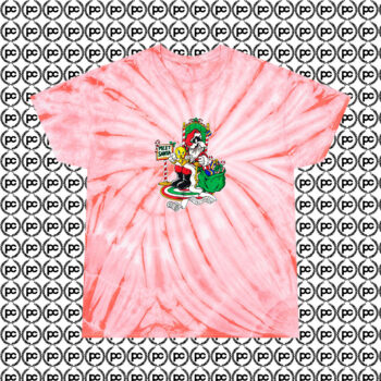 Meet Santa Looney Tunes Christmas Cyclone Tie Dye T Shirt Coral