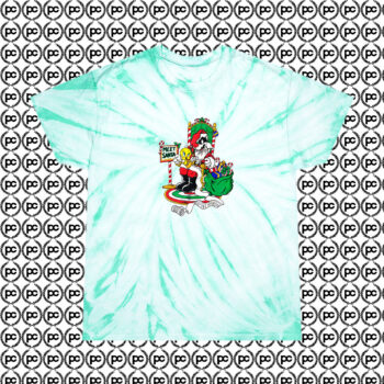 Meet Santa Looney Tunes Christmas Cyclone Tie Dye T Shirt Mint
