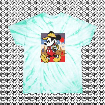 Mickey Mouse Park Ranger Tie Dye Disney Collection Cyclone Tie Dye T Shirt Mint