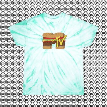 Music Television Hamburger Cyclone Tie Dye T Shirt Mint