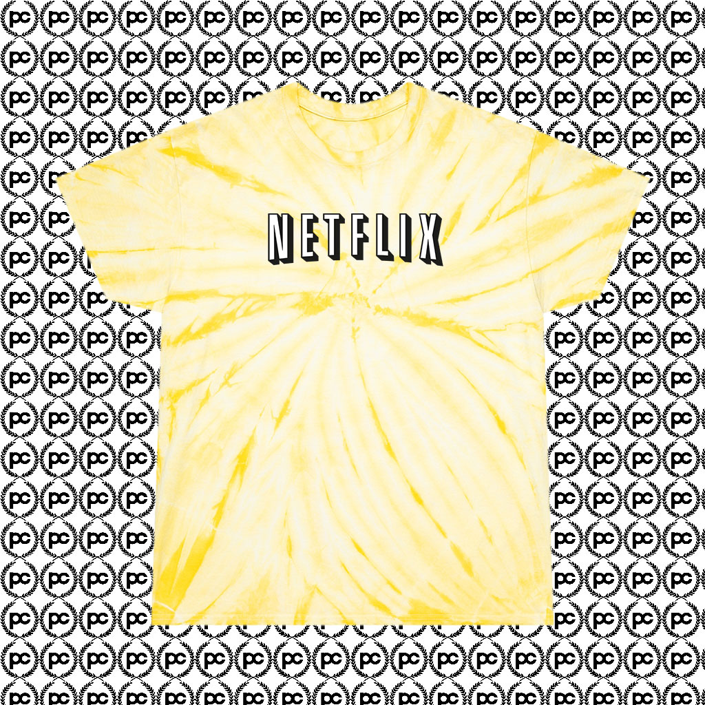 Netflix Cyclone Tie Dye T Shirt Pale Yellow