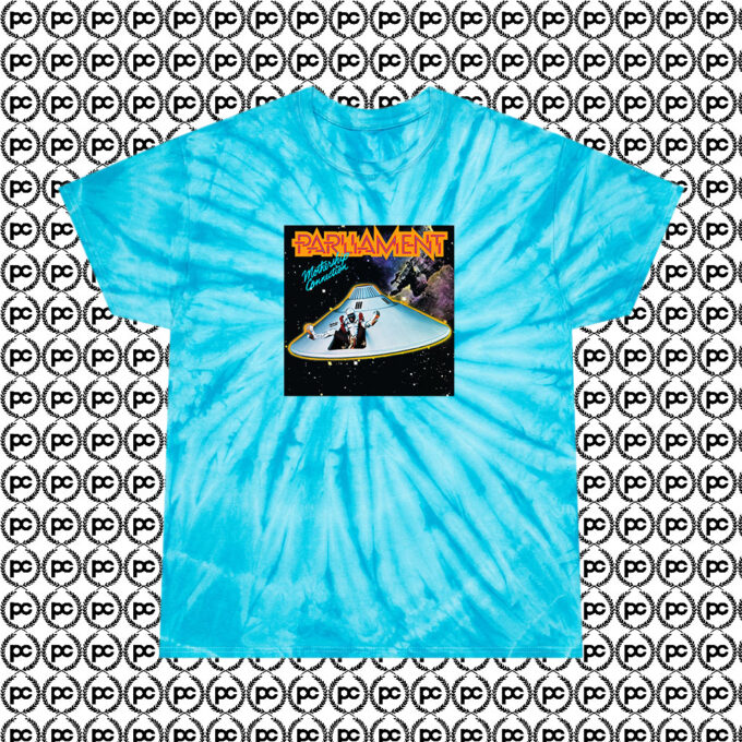 Parliament Mothership Connection Cyclone Tie Dye T Shirt Turquoise