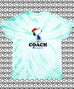 Peanuts Snoopy Coach Champion Cyclone Tie Dye T Shirt Mint