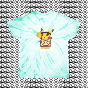 Pokemon Pikachu Thug Life Cyclone Tie Dye T Shirt Mint