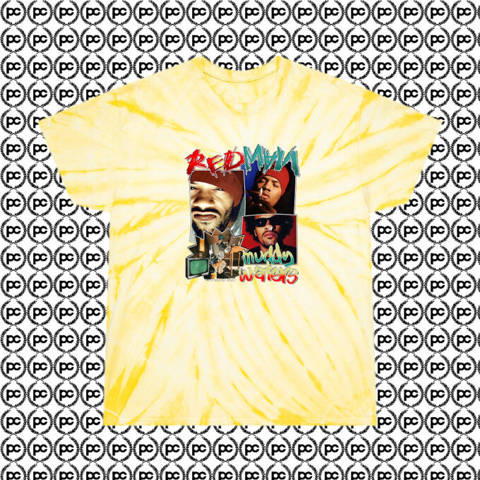 Redman Rapper Muddy Waters Cyclone Tie Dye T Shirt Pale Yellow