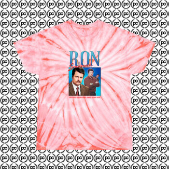 Ron Swanson Homage Whole Ass One Thing Cyclone Tie Dye T Shirt Coral