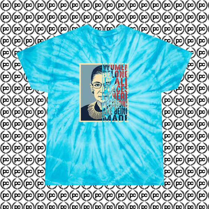 Ruth Bader Ginsburg Notorious RBG Cyclone Tie Dye T Shirt Turquoise