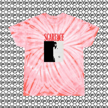 Scarface Poster Cyclone Tie Dye T Shirt Coral