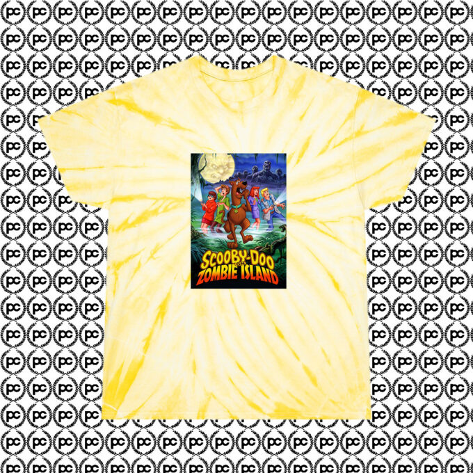 Scooby Doo on Zombie Island Cyclone Tie Dye T Shirt Pale Yellow