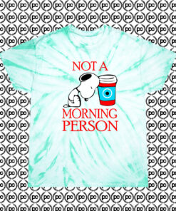Snoopy Not A Morning Person Cyclone Tie Dye T Shirt Mint