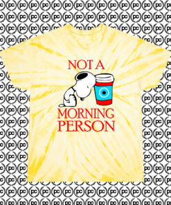 Snoopy Not A Morning Person Cyclone Tie Dye T Shirt Pale Yellow