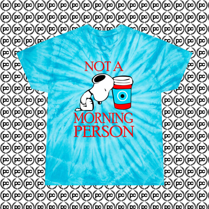 Snoopy Not A Morning Person Cyclone Tie Dye T Shirt Turquoise
