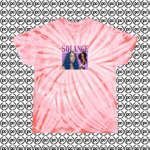 Solange Rapper Cyclone Tie Dye T Shirt Coral