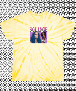 Solange Rapper Cyclone Tie Dye T Shirt Pale Yellow